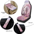 thumbnail image 6 of Xoenoiee Horse Butterfly Flower Pattern Car Seat Covers Set of 5 Pcs, PU Leather Seat Covers for Cars Breathable Seatbelt Covers Waterproof Armrest Cover, Auto Accessories for Car SUV Truck, 6 of 7