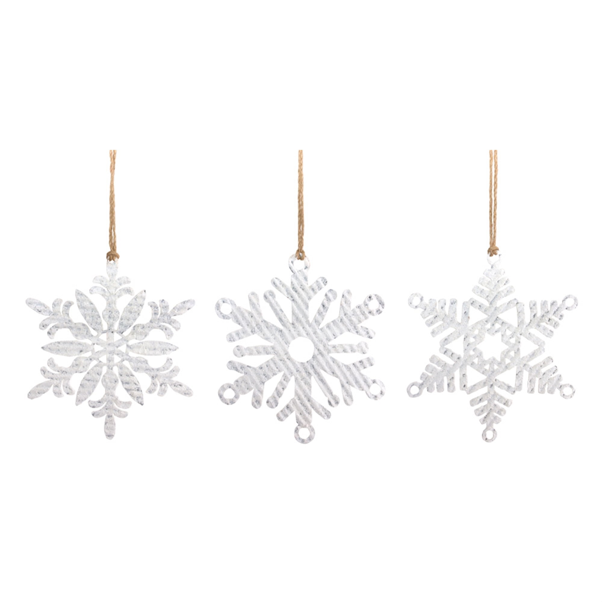 Snowflake Ornament (Set of 12) 10"H Iron