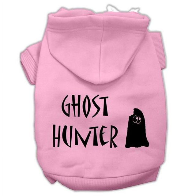 Ghost Hunter Screen Print Pet Hoodies Light Pink With Black Lettering Xxl (18)