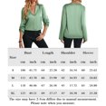 thumbnail image 2 of Blusa Mangas Largas Blusas casuales para mujer Color sólido Cuello de solapa Estilo elegante Moda Traje diario Cgtredaw Verde T S para Mujer, 2 of 6