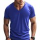 thumbnail image 1 of pstuiky Camisas de manga corta para hombre, Camiseta informal para hombre para correr, hacer ejercicio y fitness, holgada, con cuello redondo y manga corta. camisas casuales para hombre xl, 1 of 9