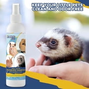Waterless Shampoo for Small Critters- 8oz Small Animal Fragrance Free, Crulety Free Dry Shampoo-- No Rinse for Pet Ferrets, Guinea Pigs, Hedgehogs, Sugar Gliders, Rabbits & Hamsters