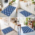 thumbnail image 4 of 2x3 Ft Entryway Area Rug, Watercolor Floral Kitchen Rug Runner Washable Floor Mat, Summer Tropical Monstera Leaves Blue Non Slip Indoor Door Mat Throw Carpet for Bathroom Living Room Bedroom, 4 of 8