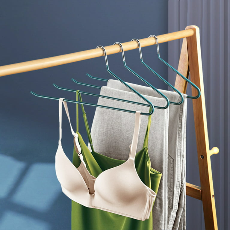 Deyuer 3Pcs Pants Hangers Mental Hanger Non-slip Thickened Z-shaped  Open-Ended Coat Bra Hanger Household Products,White 
