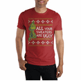 thumbnail image 1 of Dr Seuss The Grinch Chandail Laid T-Shirt Rouge, 1 of 3