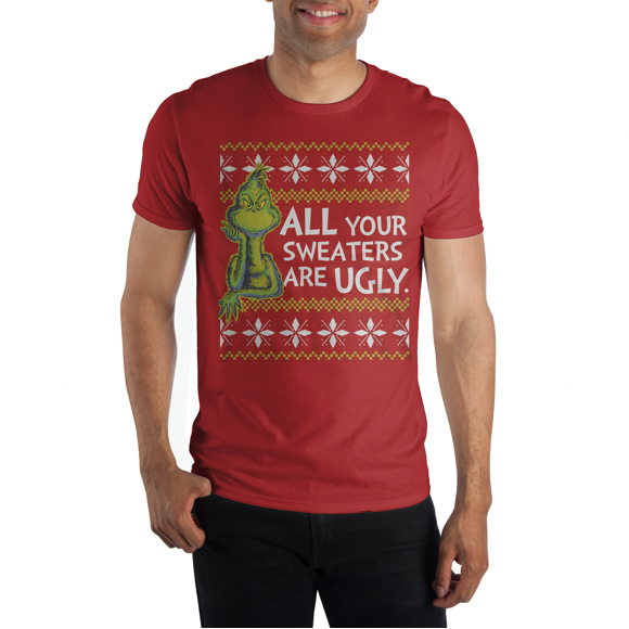 Dr Seuss The Grinch Chandail Laid T-Shirt Rouge