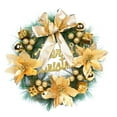 thumbnail image 1 of Couronne de Noël 30x30cm Couleur Classique pour Décoration Intérieure Extérieure Cadeau, 1 of 5