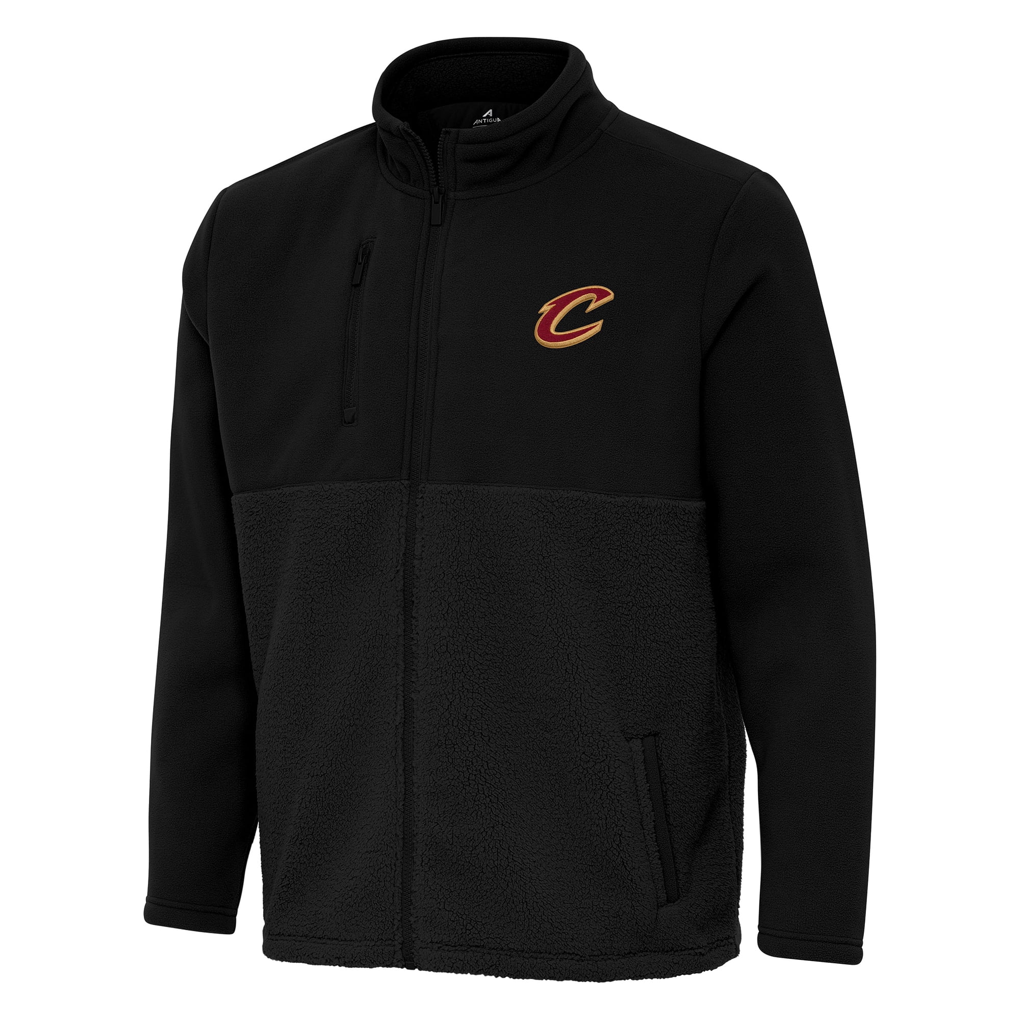 Men's Antigua Black Cleveland Cavaliers Daily Fused Full-Zip Jacket
