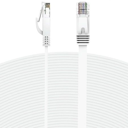 CableVantage CAT6 CAT6 FLAT RJ45 Ethernet LAN Network Patch Cable For PC  Mac  Laptop  PS3  PS4  XBox  Internet Router WHITE 3ft 6ft 10ft 15ft 25ft 30ft 50ft 75ft 100ft 150ft 200ft WHITE price history on PriceWatchPro