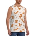 thumbnail image 2 of Haiem Men's Cute Squirrel Fall Print Tank Tops Summer Sleeveless Cut Off Workout T-Shirts Fitness Vest Athletic Undershirts-X-Large, 2 of 8