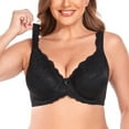 thumbnail image 5 of Women's Plus Size Sexy Lace Full Coverage Unpadded Underwire Bras Minimizer Mesh Bras for Big Bust 38I, 5 of 8