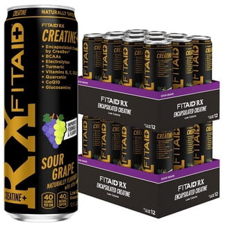 Life-Aid FITAID RX Workout Recovery Drink, Blue Raspberry, 12 Cans, 12 Fl Oz