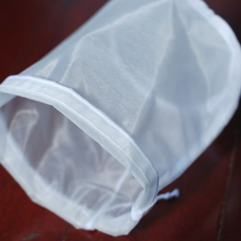 2X  Reusable Nylon Mesh Strain Tea Pulp Juice Jelly Food Nut Milk Filter Bag KW 