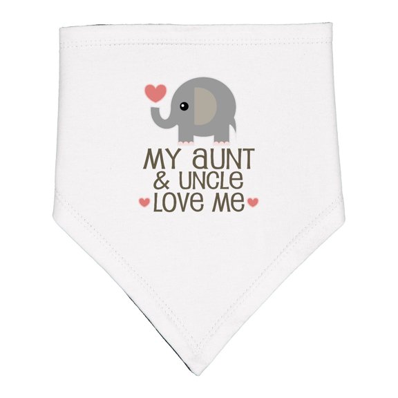 Inktastic Aunt and Uncle Love Me Nephew Baby Bandana Bib