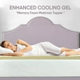thumbnail image 5 of ViscoLogic 3 Inch Queen Mattress Topper Cooling Gel Infused Memory Foam, Pain Relief & Support, CertiPUR-US® Certified Foam, 5 of 5