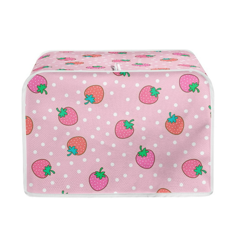 NETILGEN 4 Slice Pink Strawberry Pig Toaster Cover Stain Resistant