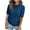 Lake Blue, variant on Arach&Cloz Women's Summer Fall Lightweight Tops Short Sleeve Dressy Blouse