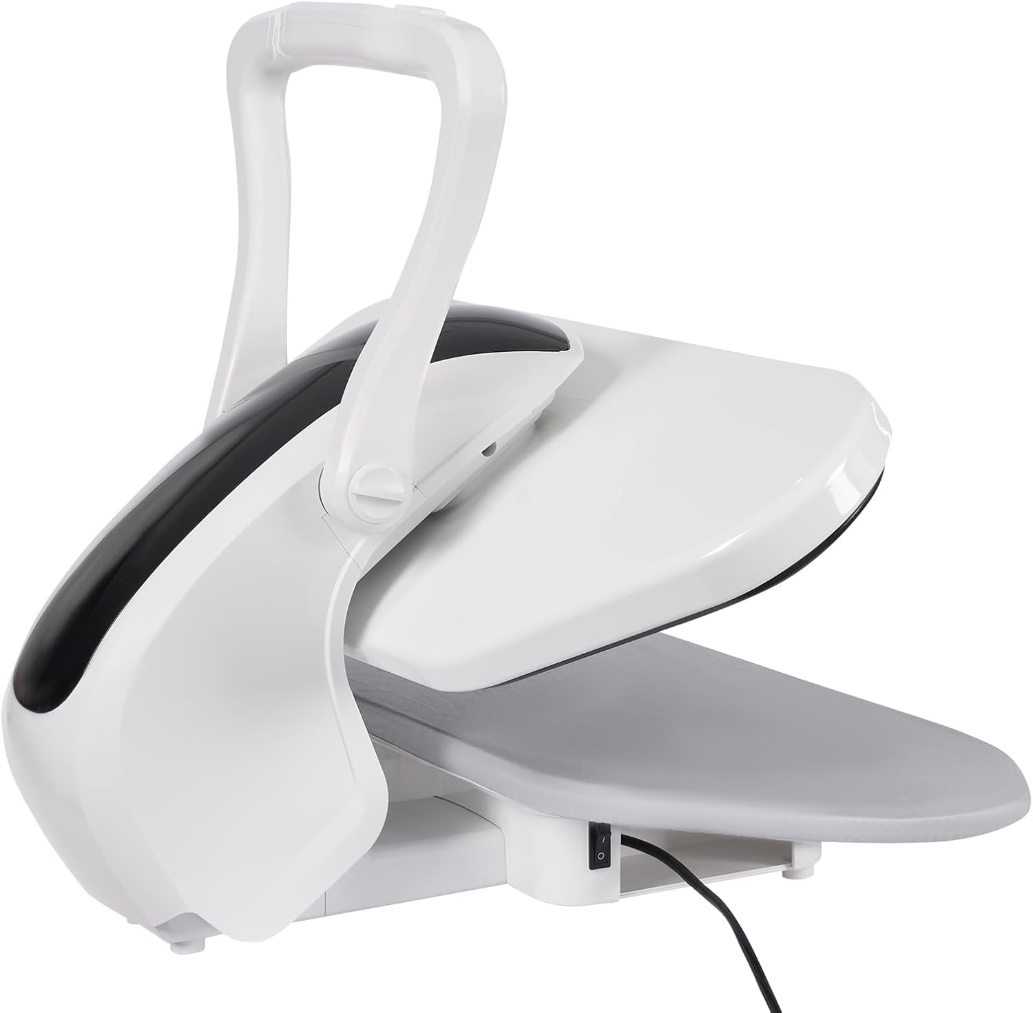 Steam Press For Clothes with Touch Screen 1600W Professional Iron Press Machine Digital Heat Press With Multiple Steam Settings Steam Iron Press Oversize Pressing Iron for Home Business (White)