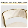 thumbnail image 5 of IVV Beige Corduroy Bar Stools Set of 2 Counter Height Upholstered Bar Chairs with Tufted Backrest and Gold Iron Legs, for Kitchen Island, Home Bar, 5 of 9