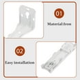 thumbnail image 3 of OULII 2Pcs Ceiling Mount Curtain Track Brackets White Heavy Duty with Easy Install Accessories, 3 of 8