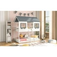 thumbnail image 4 of HomeRoots 403959 82 x 77 x 55 in. White Twin Over Twin Size Contemporary Bunk Bed, 4 of 10
