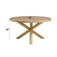 thumbnail image 7 of ACME Kasem Transitional Wood X-Shaped Base Round Dining Table in Oak, 7 of 7