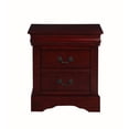 thumbnail image 5 of Tcbosik Rustic Nightstand with 2 Storage Drawers Accent Bedside Table for Bedroom Living Room, Cherry, 5 of 5