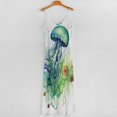 thumbnail image 5 of Marine Life Jellyfish Green Sleeveless Dress Dresses Women Summer Women's Summer Clothing, 5 of 9
