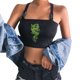 thumbnail image 2 of Women Tank Top Sexy Reflective Bralet Buckle Tube Top Vest Cami Buy 2 Save 10%, 2 of 5