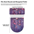 thumbnail image 7 of Yuyamidu Flower Toilet Lid Covers Elongated Lids Dust Cover Butterfly Toilet Tank Lid Covers, 2 Pieces Soft Toilet Protector Cover Fits Most Toilet Tanks and Lids, Purple, 7 of 7