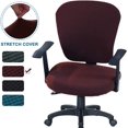 thumbnail image 1 of Funda para silla de oficina, 2 piezas, elástica, para ordenador, oficina, universal, para asiento de silla, fundas elásticas para silla giratoria, fundas protectoras lavables de licra para, 1 of 7