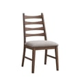 thumbnail image 7 of Gzxs Rustic Armless Dining Chairs Set of 2, Wooden Kitchen Chairs with Gray Linen Padded Seat, for Dining Room, Living Room (Walnut), 7 of 7