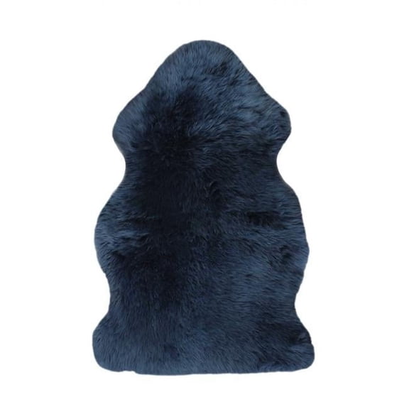 2 x 3 ft. Navy New Zealand Natural Shearling Sheepskin Rug