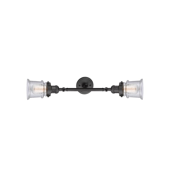 Innovations 208L-OB-G184S-LED Small Canton 2 Light Bath Vanity Light part of the Franklin Restoration Collection, Oil Rubbed Bronze