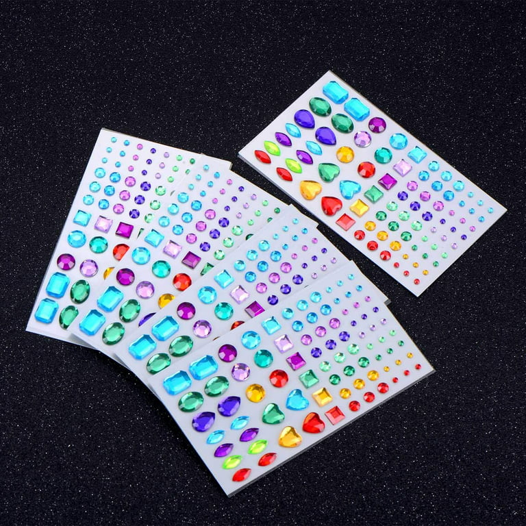 Incraftables Rhinestone Stickers 1150 pcs. Best Self Adhesive Multicolor  Sticker Gems for Crafts. 3mm - 15mm Bling Stick On Gems for Crafts
