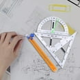 thumbnail image 1 of Math Geometry Ruler Teaching Aids Learning Tool Schooling Stationery for Drawing School Engineering Office Students 4pcs Ruler Compass, 1 of 8