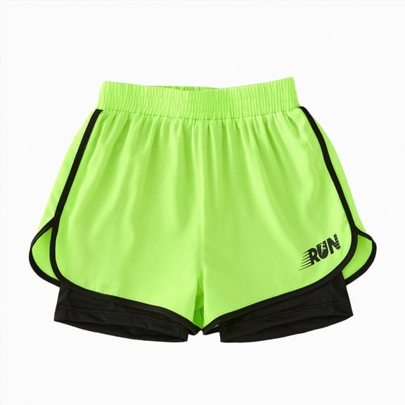 WUANDIXFA Boys Athletic Mesh Shorts for 5-14 Years, Basketball Soccer Running Gym Workout Sports Shorts for Kids Teens,Green,9-10 Years