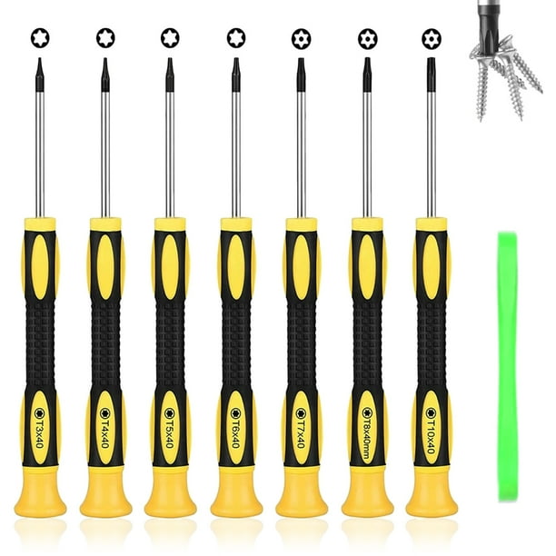 Kit de destornilladores Torx, herramientas de acero de alta calidad, esenciales para mejorar la computadora y los electrodomésticos, destornillador Phillips magnético, incluye mango antideslizante y