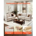 thumbnail image 2 of KFFKFF Modular Sectional Sofa, Modern 5-Seater Modular Sofa with Hidden Storage, Cloud Sectional Couch with High Rebound Sponge, Solid Wood Frame Upholstered Comfy Couch, Beige, 2 of 9