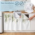 thumbnail image 5 of Spring Botanical Cabinet Curtain 28"Wx35"L, Dustproof Under Sink Skirt with Self Adhesive Tape, Teal Eucalyptus Leaves Watercolor Cabinet Curtain Cover for Bathroom Vanity, Kitchen Sink, Laundry Room, 5 of 9