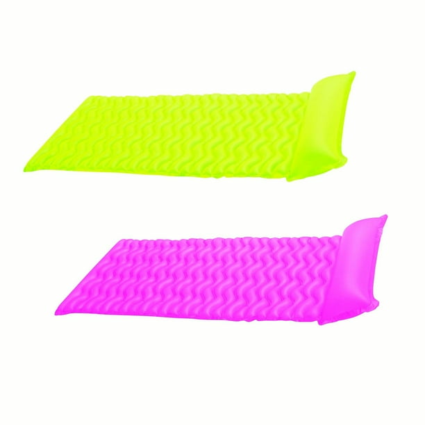 Intex Tote 'N Float Wave Mat Floating Swimming Pool Lounger w/ Headrest (2 Pack) - Walmart.com