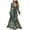 Army Green, variant on Women's Vintage Pastoral Flower Long Dress V-Neck Long Sleeve Western Dress Fall Casual Maxi Dress Army Green S