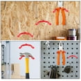 thumbnail image 6 of SHOWERORO 12Pcs Tool Hanger Heavy Duty Metal Hooks for Garage Storage with Plastic Coating Red, 6 of 8