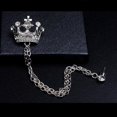 thumbnail image 3 of Cristal Rhinestone con Borlas Cadena Broche de Solapa Del Juego Pin Sunnimix Corona Broche, 3 of 7