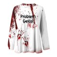 thumbnail image 4 of BOOMNY Halloween Womens Long Sleeve Tshirts Crew Neck Hallowmas Graphic T-Shirt Cozy Fall Winter Tee Tops for Women, 4 of 4