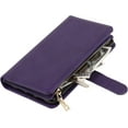 thumbnail image 4 of for Google Pixel 6 Phone Case Wallet for Women Men with Crossbody Strap Lanyard,Google Pixel 6 Wallet Case with Card Holer,Zipper Pocket PU Leather Phone Case for Pixel 6, 6.4 Inch, Purple, 4 of 18