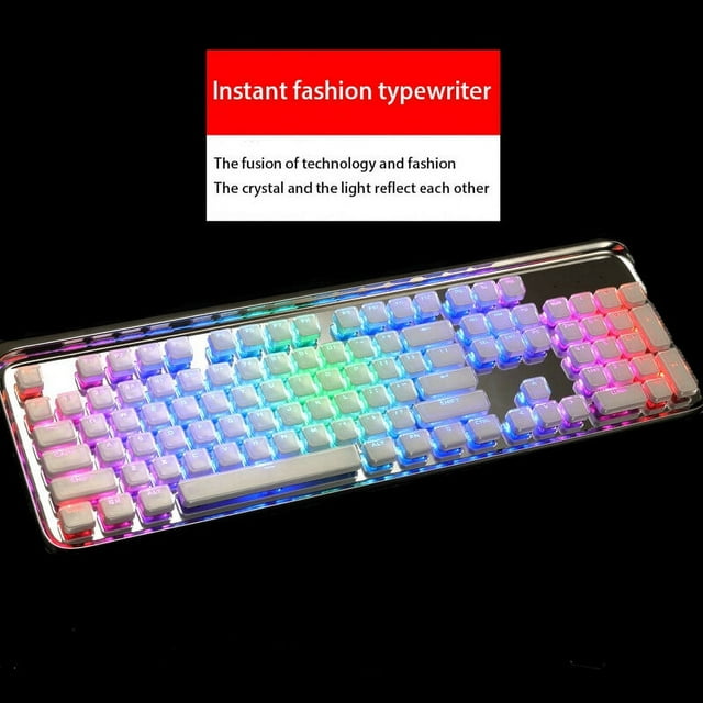 Langgg Transparent Crystal Keycap Two-color Injection Keycap Character Light Key Cap Personalized Keycap Real Mechanical Keyboard Keycap