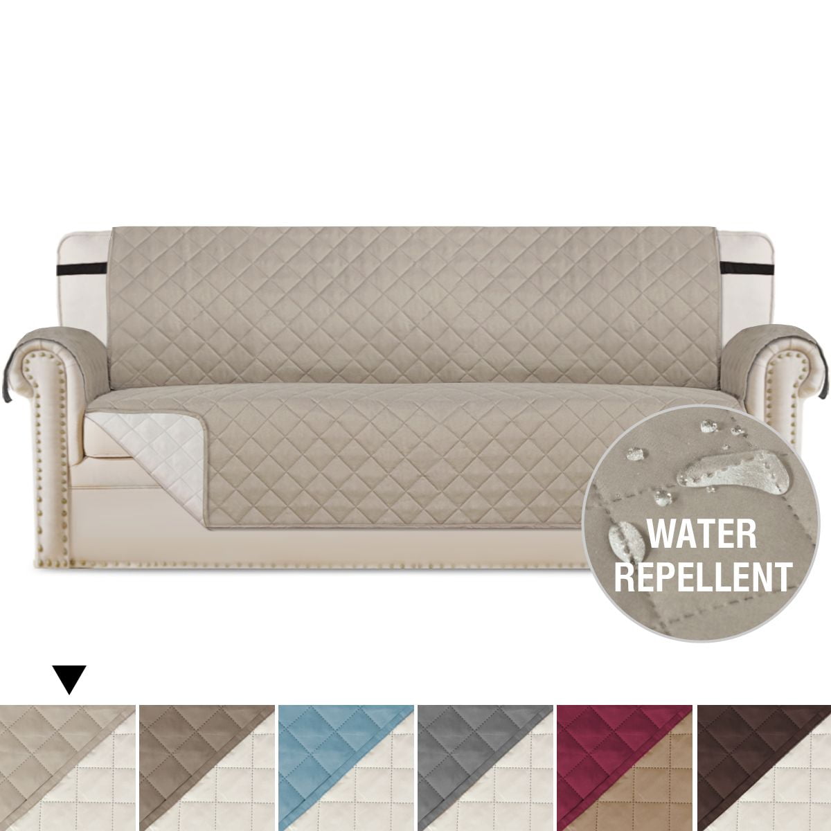 H.VERSAILTEX 1Piece Reversible Quilted XL Sofa Pet Cover Protector