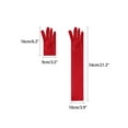 thumbnail image 2 of INSPIRE CHIC Women's Long Velvet Gloves 1920s Full Fingers Opera Glove for Evening Party Red L, 2 of 6