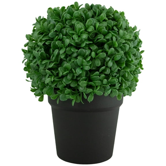 Northlight 9.5" Artificial Boxwood Ball Topiary in Round Pot, Unlit